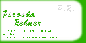 piroska rehner business card